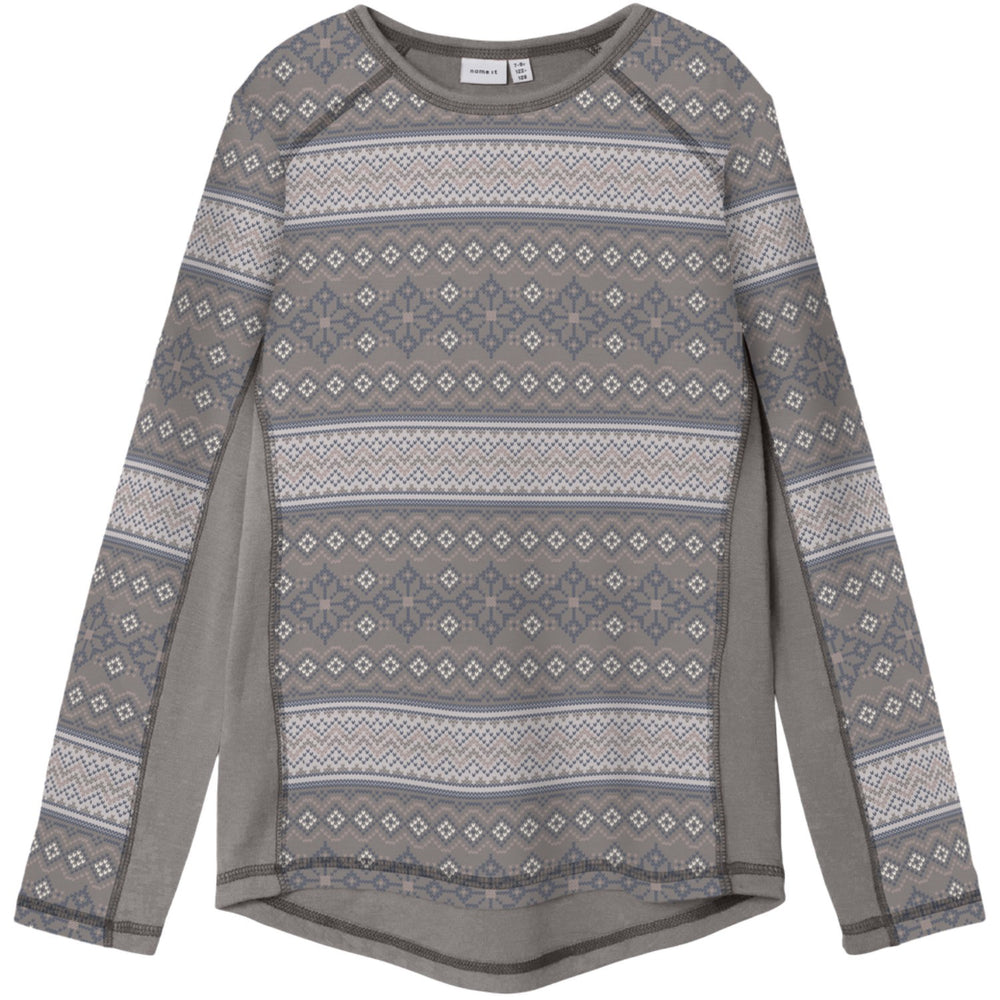 Køb Name It Satellite Snow Pattern Nkfwillto Uld Ls Top