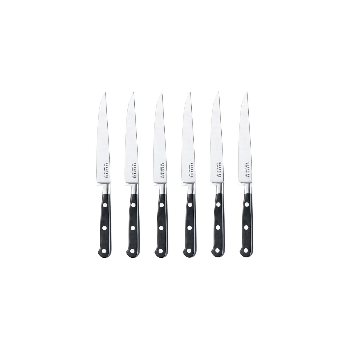 Sabatier Trompette - Coffret 6 couteaux steak lame lisse Richardson Sh