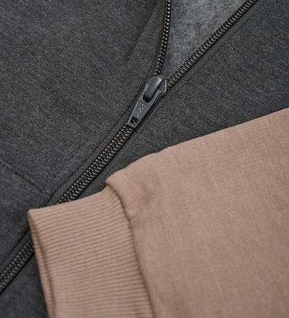 Minymo Cardigan m. h?tte - 2-pak - Fossil