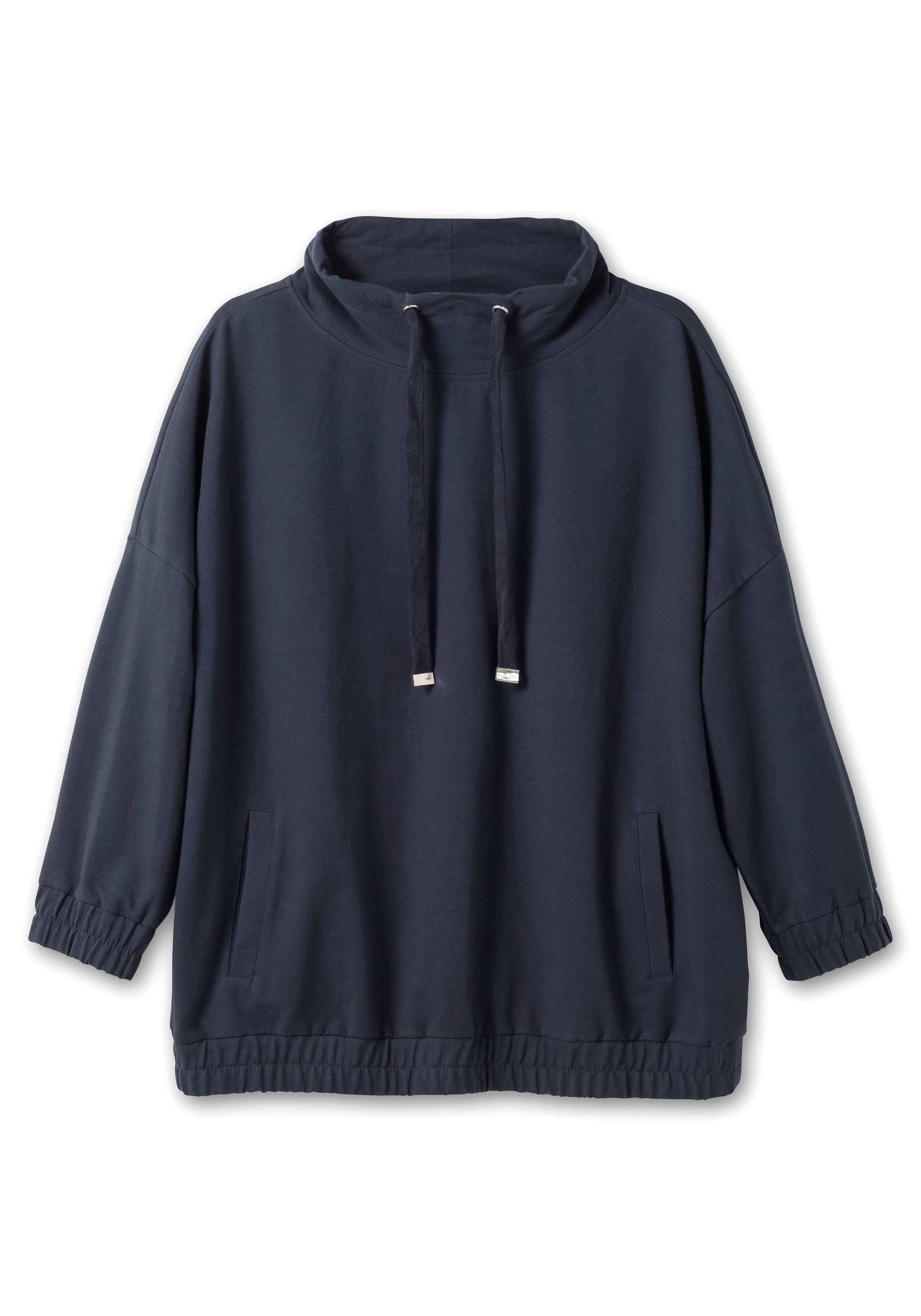 Sweatshirt mit Stehkragen und Tunnelzug