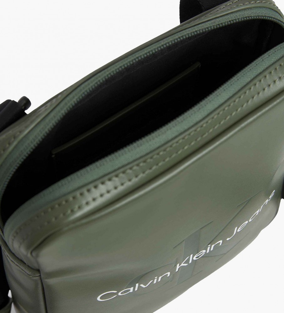 Bolsa de ombro Calvin Klein Jeans Monogram Soft Reporter18 verde