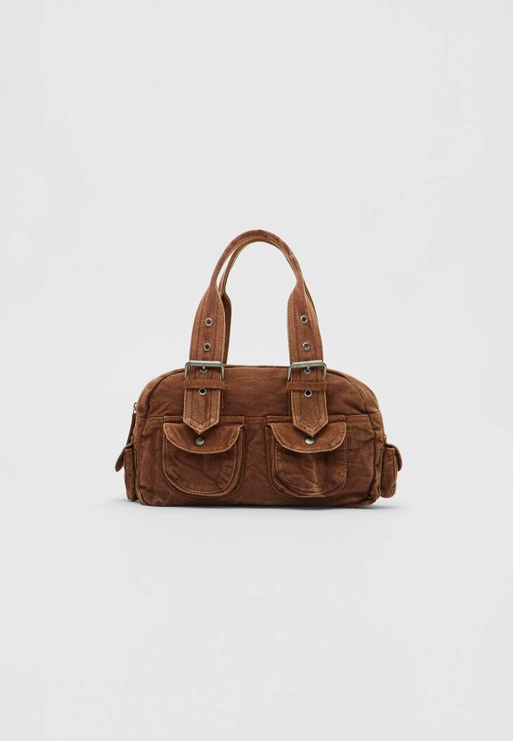 Bolsa jeans com bolsos