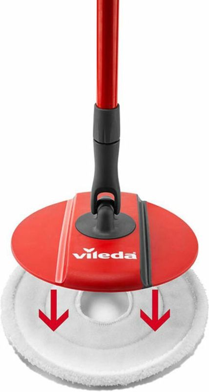 2x Vileda Spin & Clean - Vervanging Wit en Rood