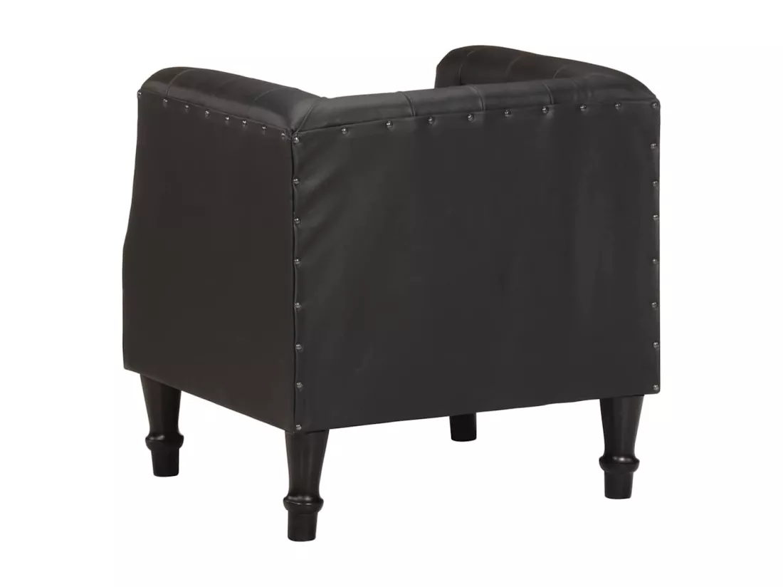 Fauteuil Noir Cuir véritable