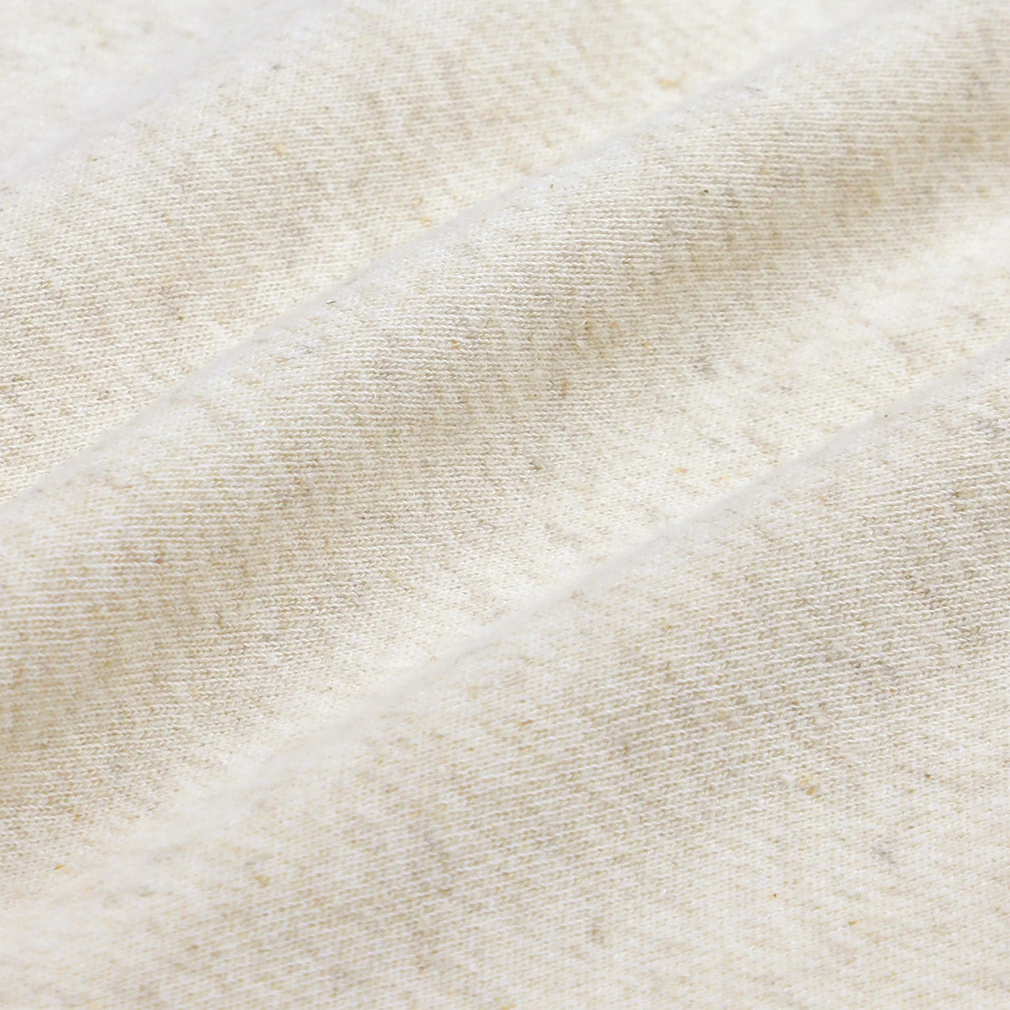 Sweatshirt in organic cotton and mottled ecru linen