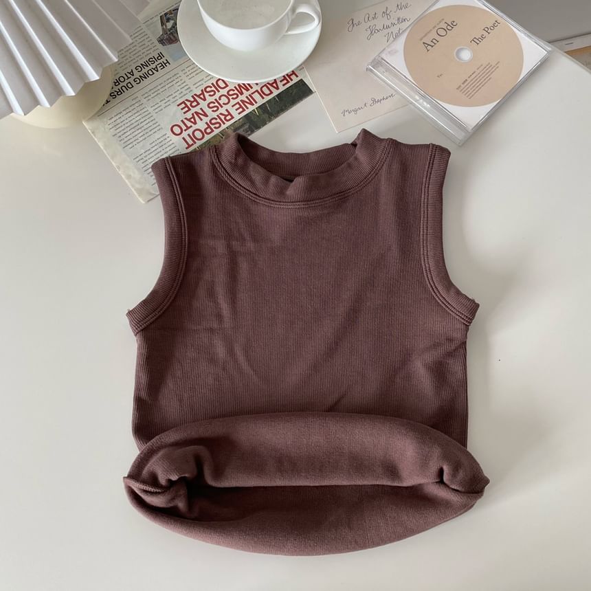 TriStyle - Tanktop met opstaande kraag en fleecevoering