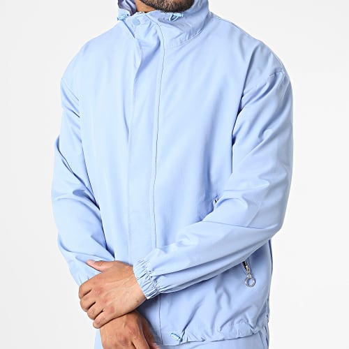 Ensemble Veste Zippée Et Pantalon Jogging KL-2073 Bleu Clair