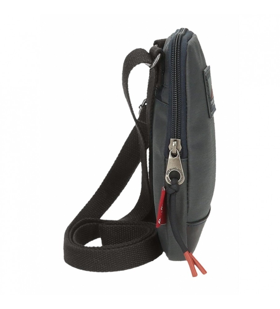 Bolsa de ombro para celular Pepe Jeans Hackney cinza