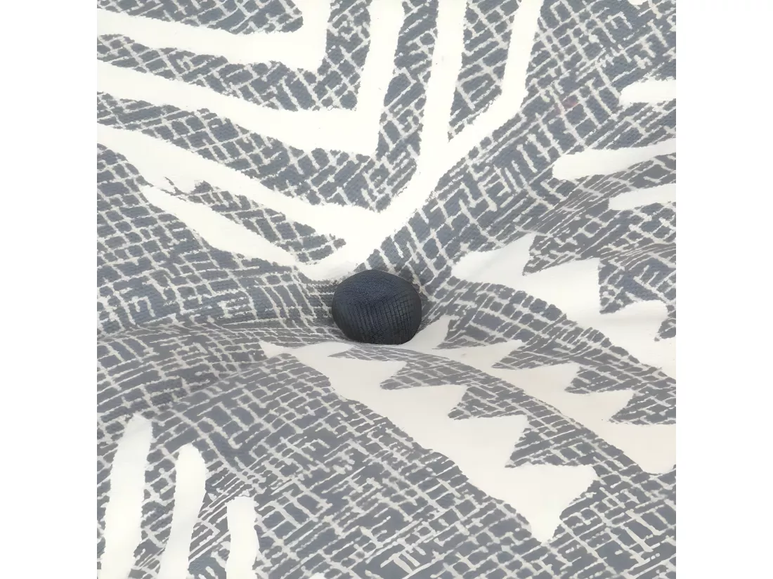 Coussin de sol pouf tissu grise 60 x 70 x 76 cm DEC021309