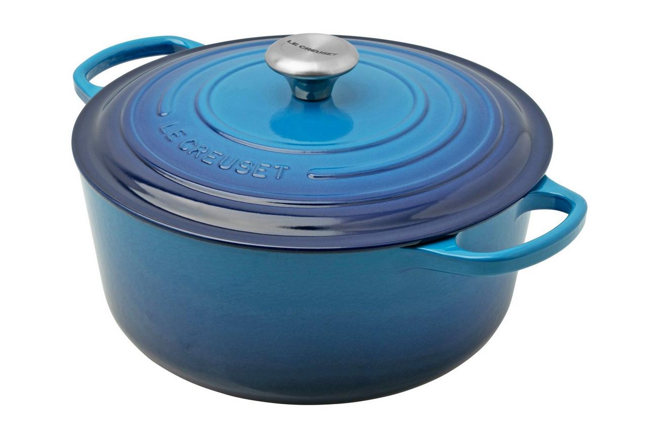 Le Creuset Signature braadpan 21177282202430 Azure 28 cm 6.7L rond