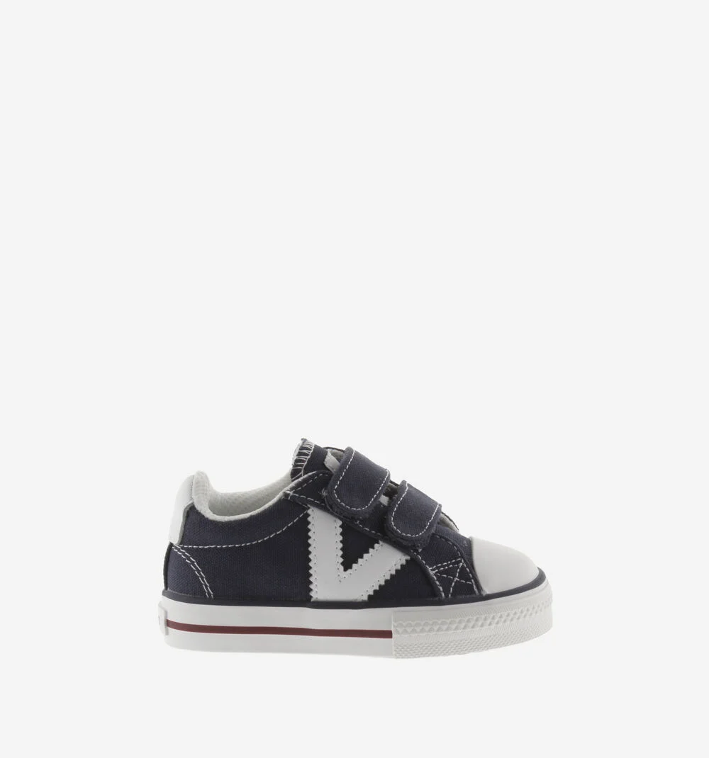 TRIBU SNEAKER TOILE Baskets sport en toile pour enfant logo MARINO