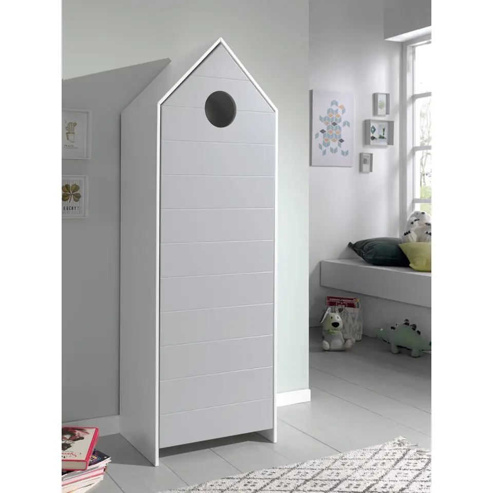 Vipack kledingkast Casimi 1 deurs - grijs - 171,5x57,6x37 cm