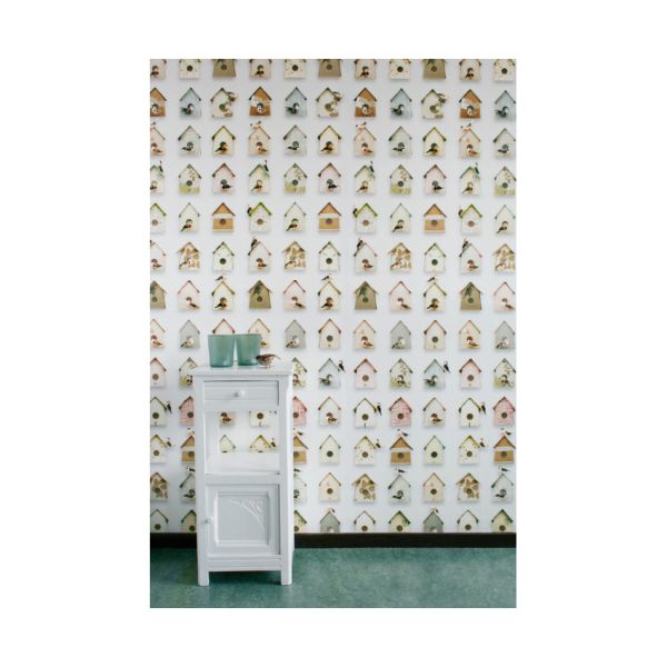 Studio Ditte Behang Vogelhuisjes Pastel