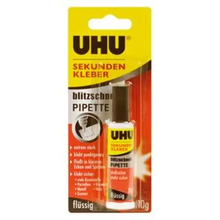 UHU Sekundenkleber blitzschnell PIPETTE 10g Blister
