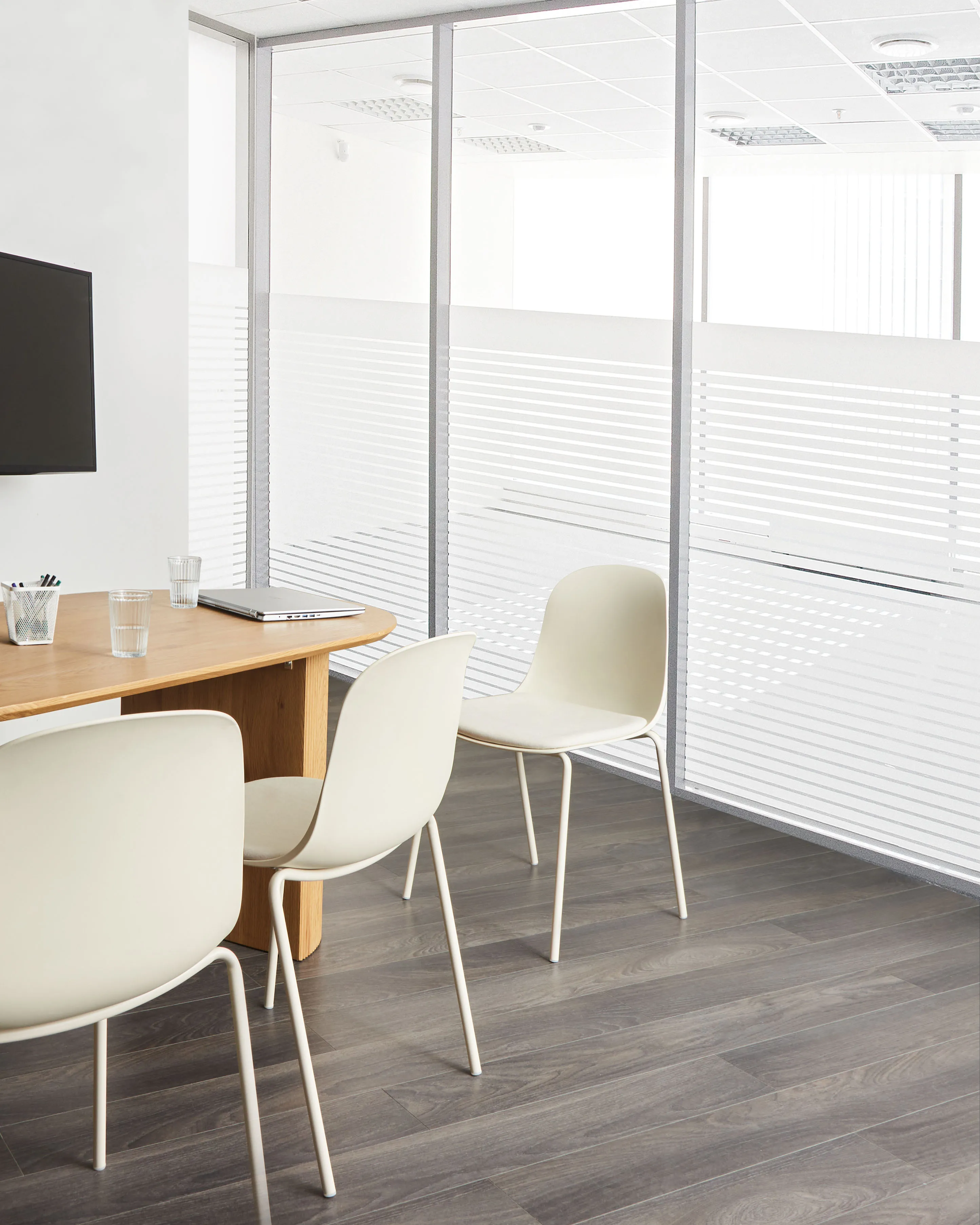 Set van 2 vergaderstoelen DORR Lichtbeige