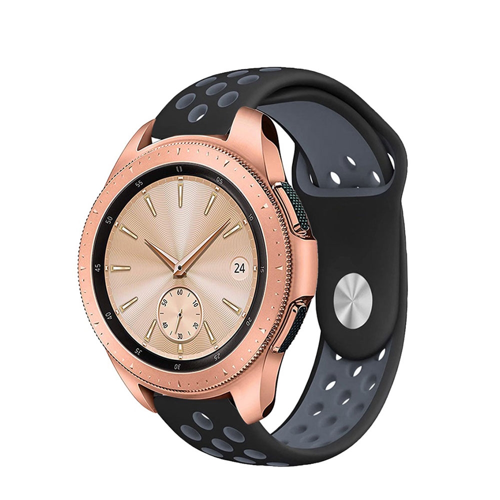 Samsung Galaxy Watch 6 (40mm/44mm) / 6 Classic (43mm/47mm) Silikon Armband Dual Color - Schwarz / Grau