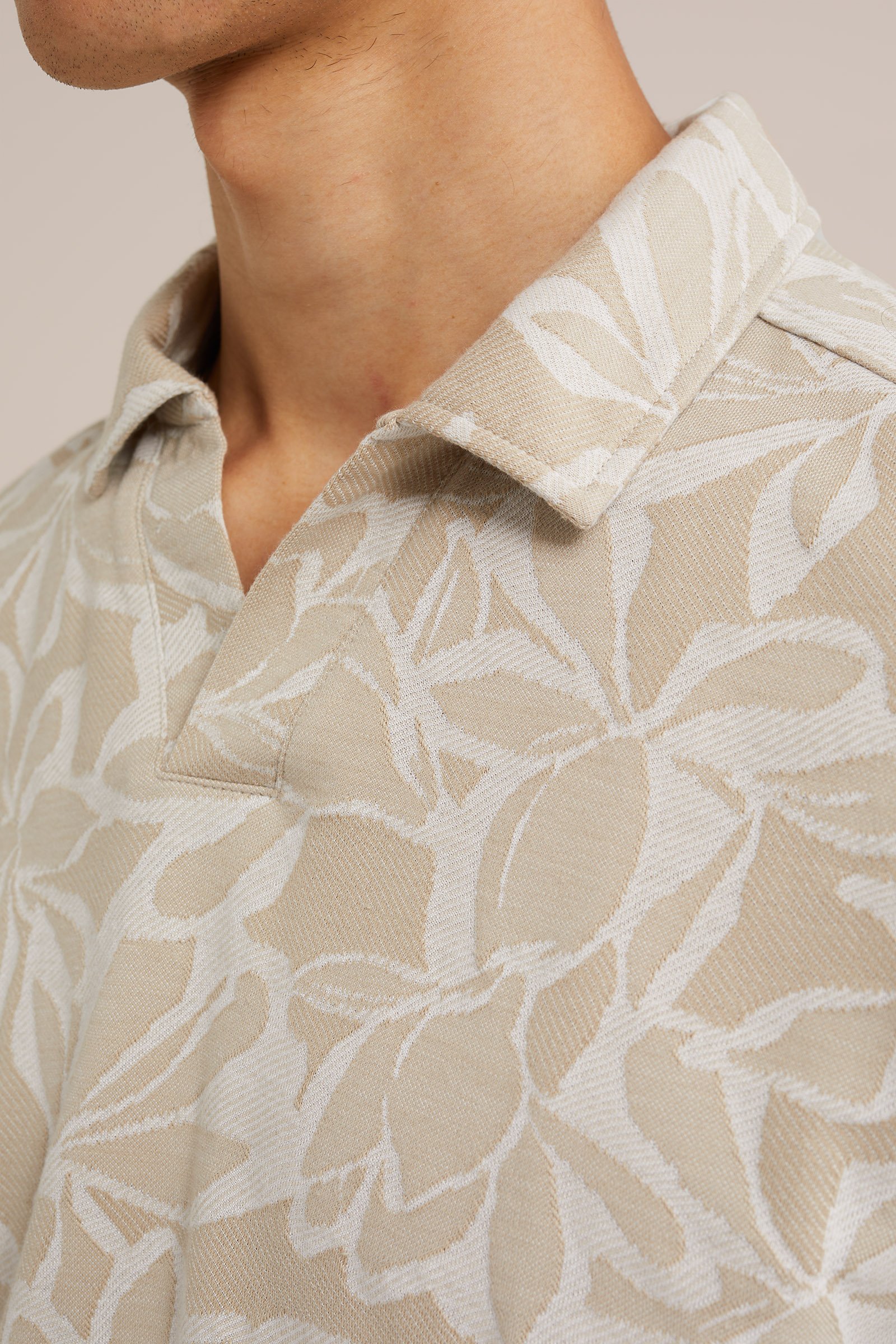 polo met dessin WE Fashion Beige