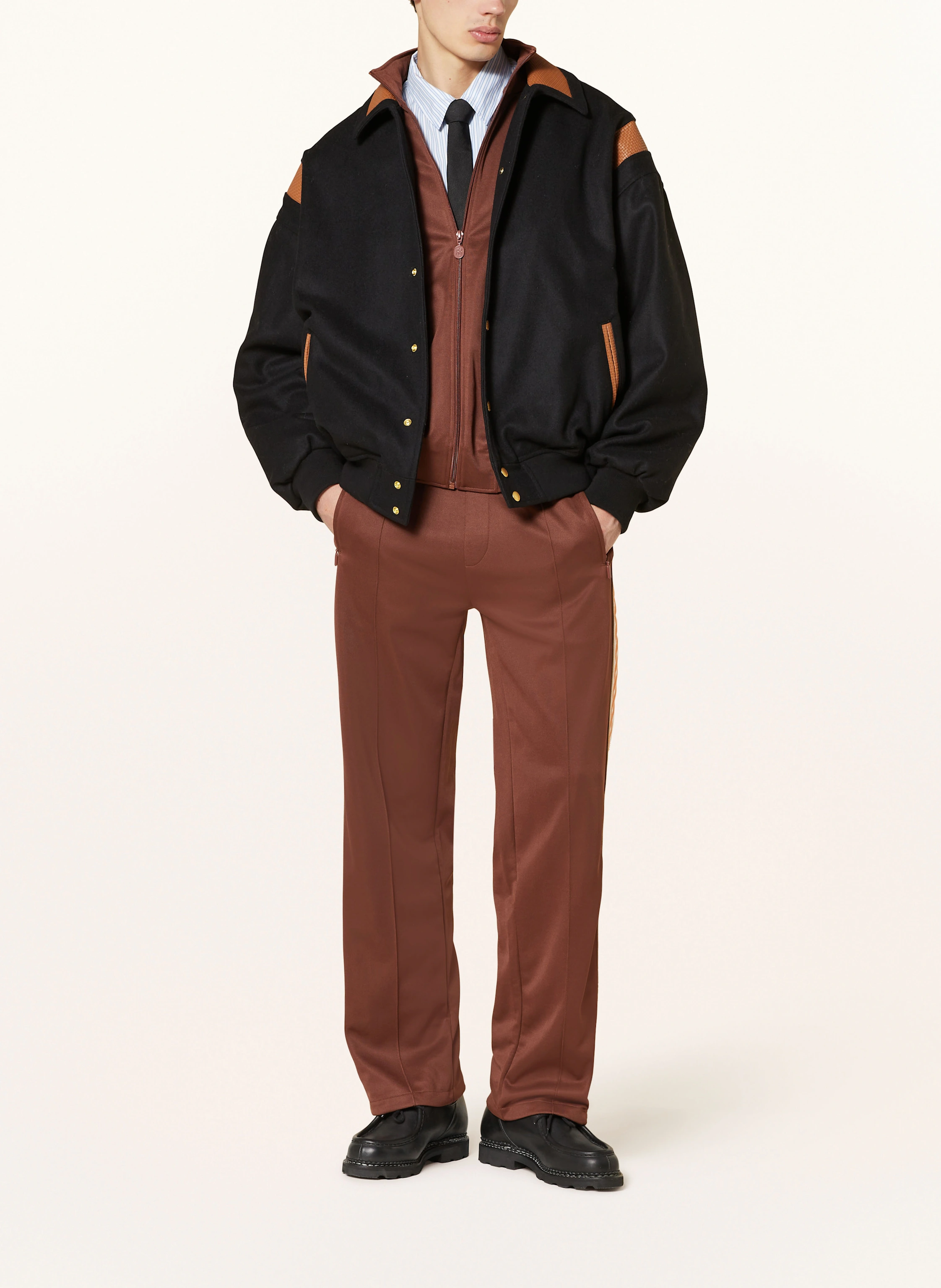 DRÔLE DE MONSIEUR College-Jacke im Materialmix