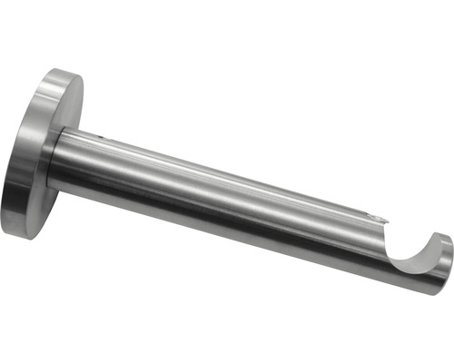 Enkelsporige wandbeugel voor Ambiance, RVS-look, Ø 25 mm, 12 cm lang