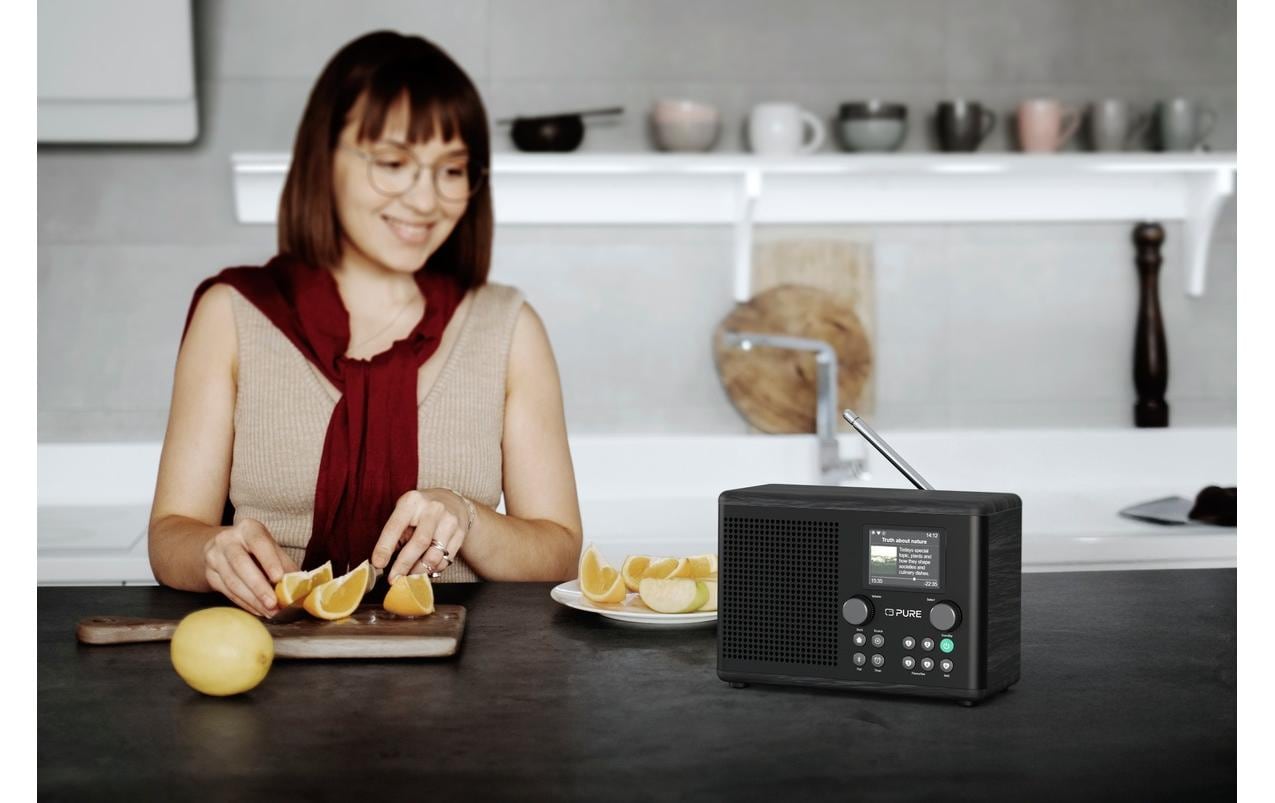 DAB+ Radio Classic H4i Schwarz/Esche<br>Das charmante kompakte Internetradio