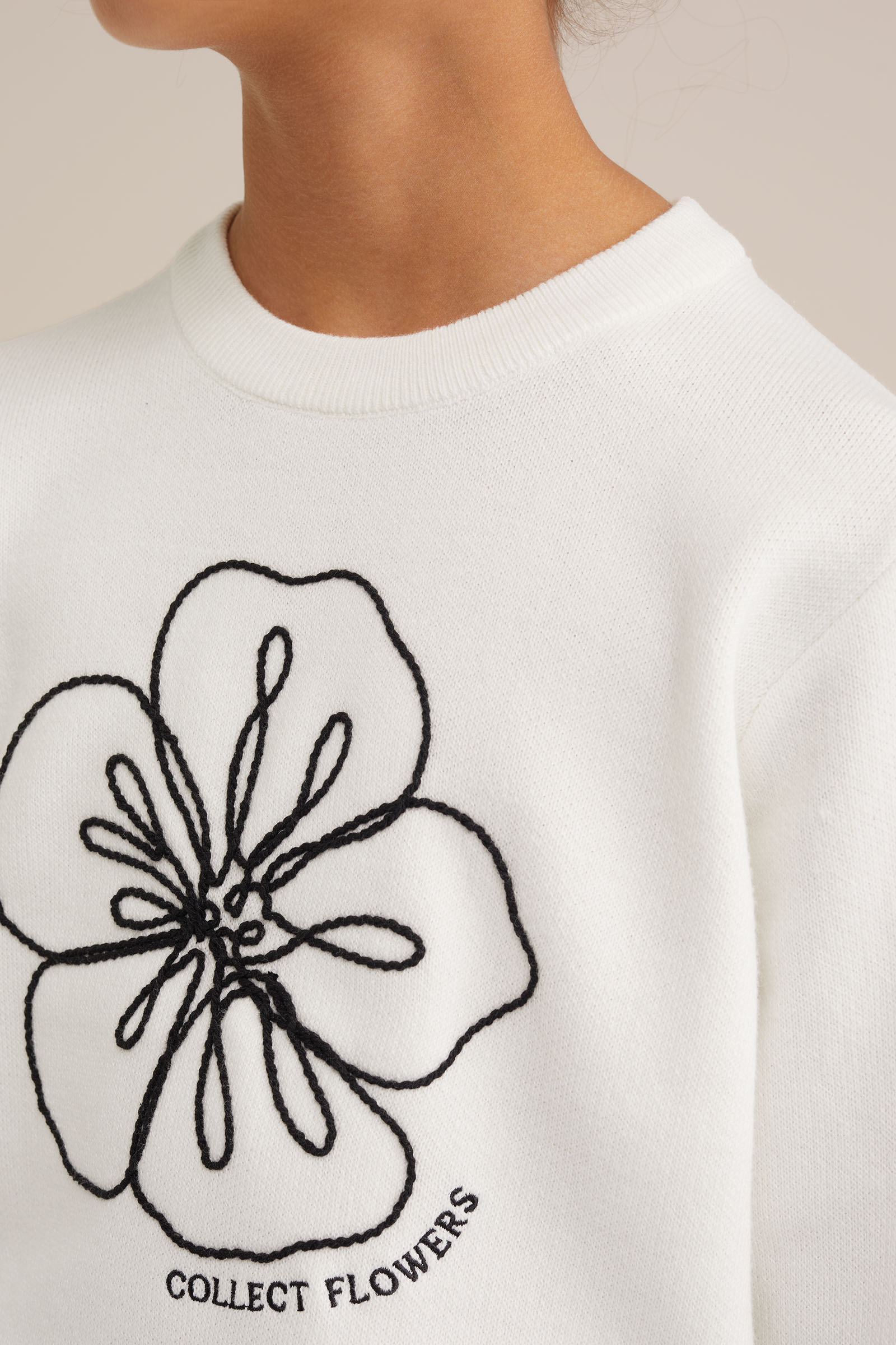 Meisjes trui met embroidery WE Fashion Wit
