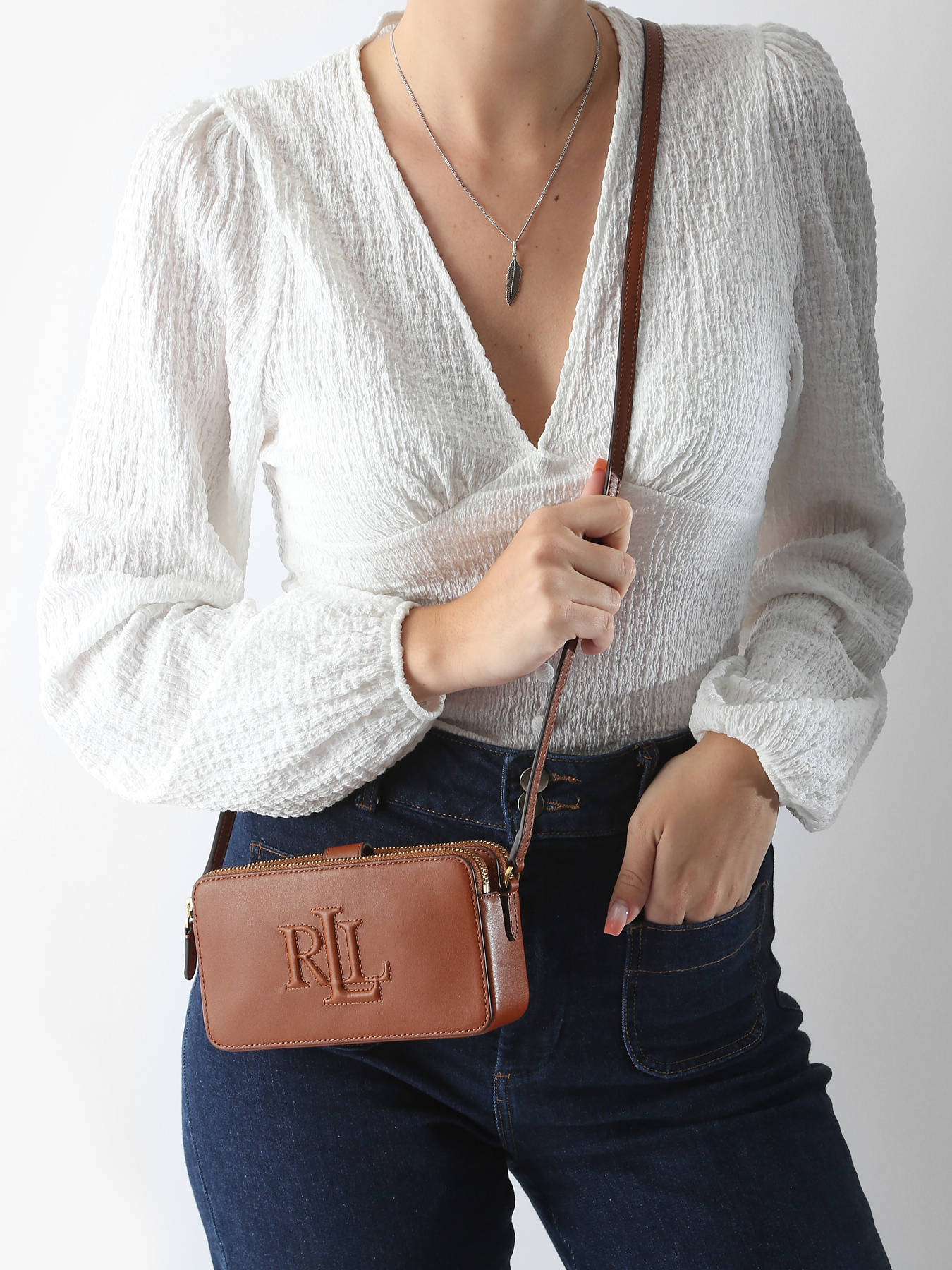 Sac bandoulire Anstey cuir LAUREN RALPH LAUREN