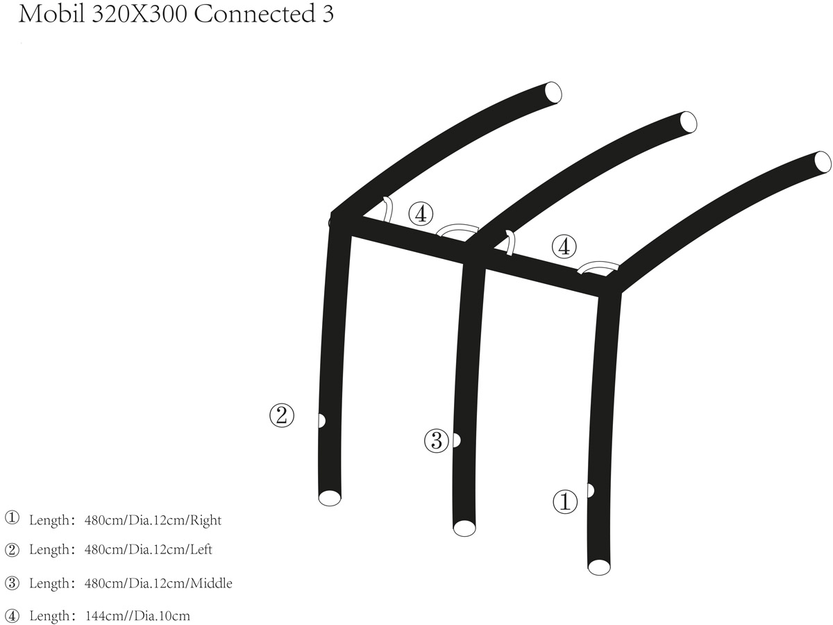 Obelink Viera/Monaco/Ambassador 320 Easy Air Connected dwars airtube