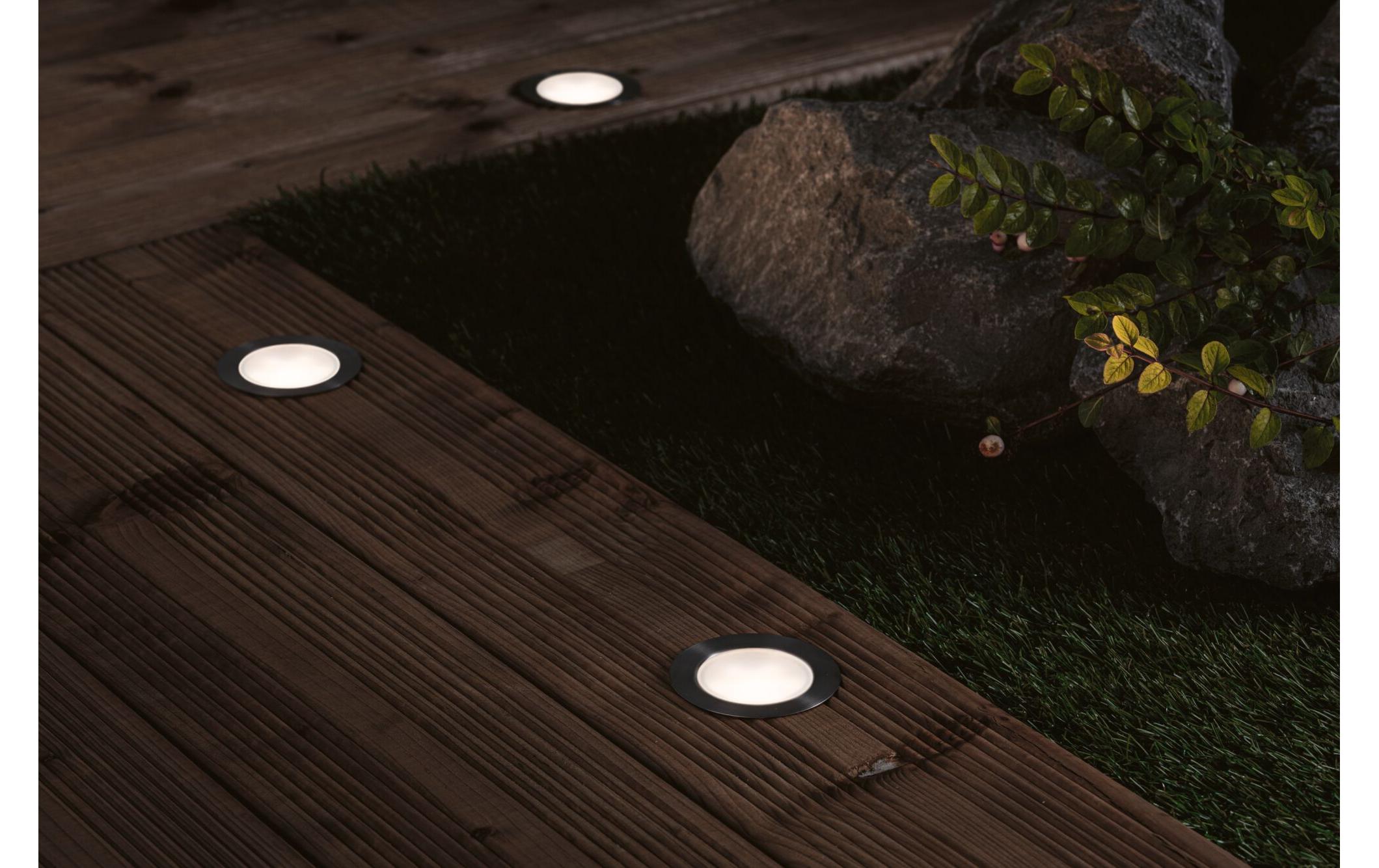 Einbauspot Plug & Shine Floor, RGBW, 2W, EdelstahlLED Bodeneinbauleuchte