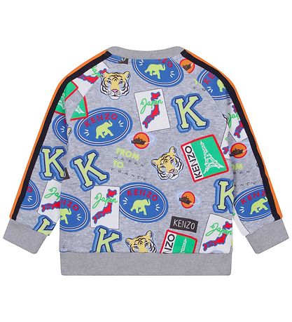 Kenzo Sweatshirt - Grau Meliert m. Print