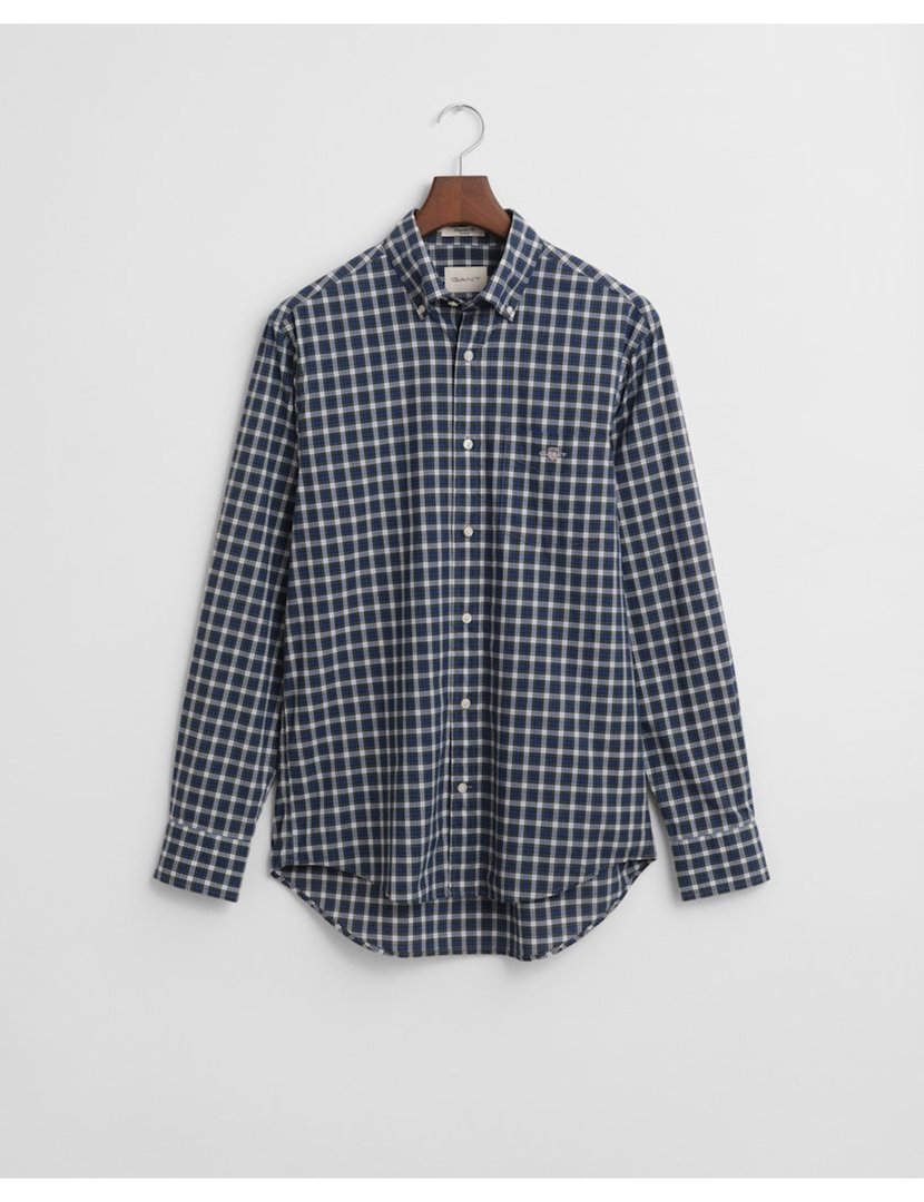 Blue Checked Long Sleeve Shirt