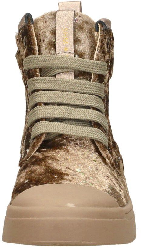 Shoesme Veterschoen hoog goudkleur