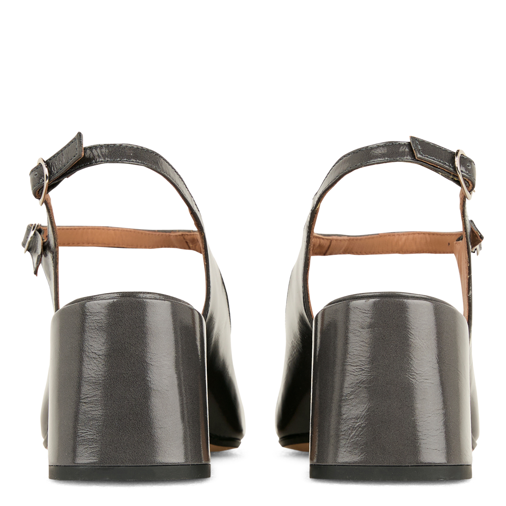 DIANA - Slingbacks à talon en cuir | Noir