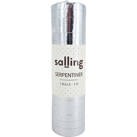 Salling serpentiner L: 3 meter - Sølv