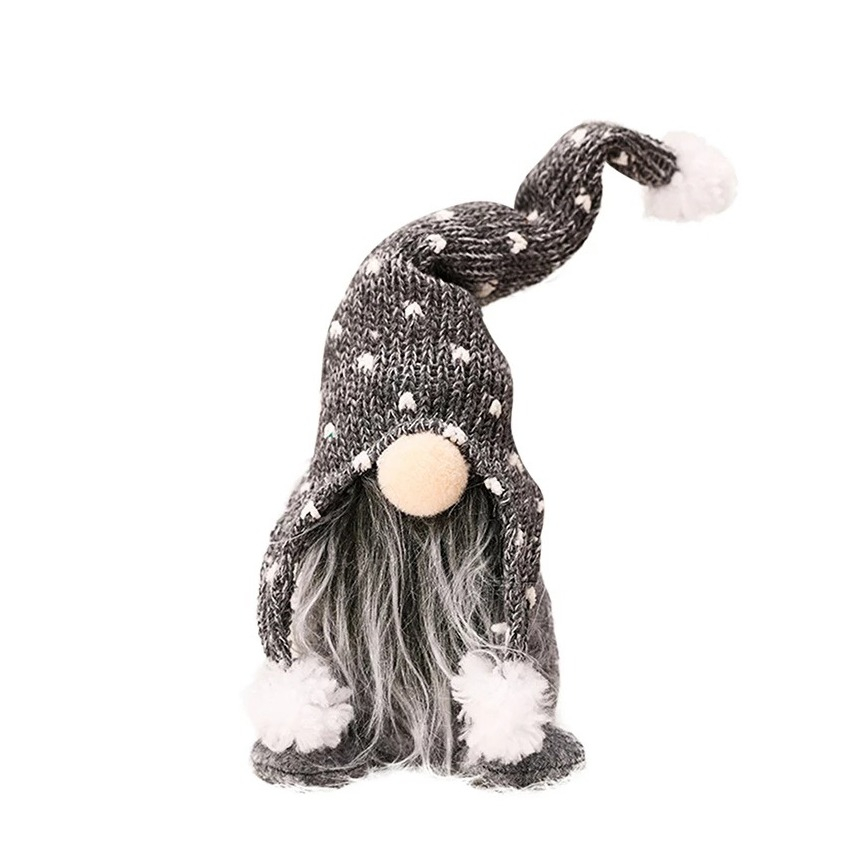 (27x10cm) Weihnachts Wichtel Home Deko Schwedischer Plüsch Zwerg - Grau
