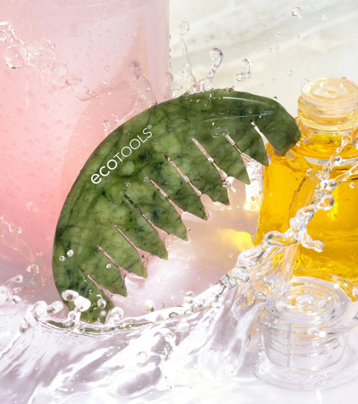 Ecotools - Pente Gua Sha para Couro Cabeludo Jade