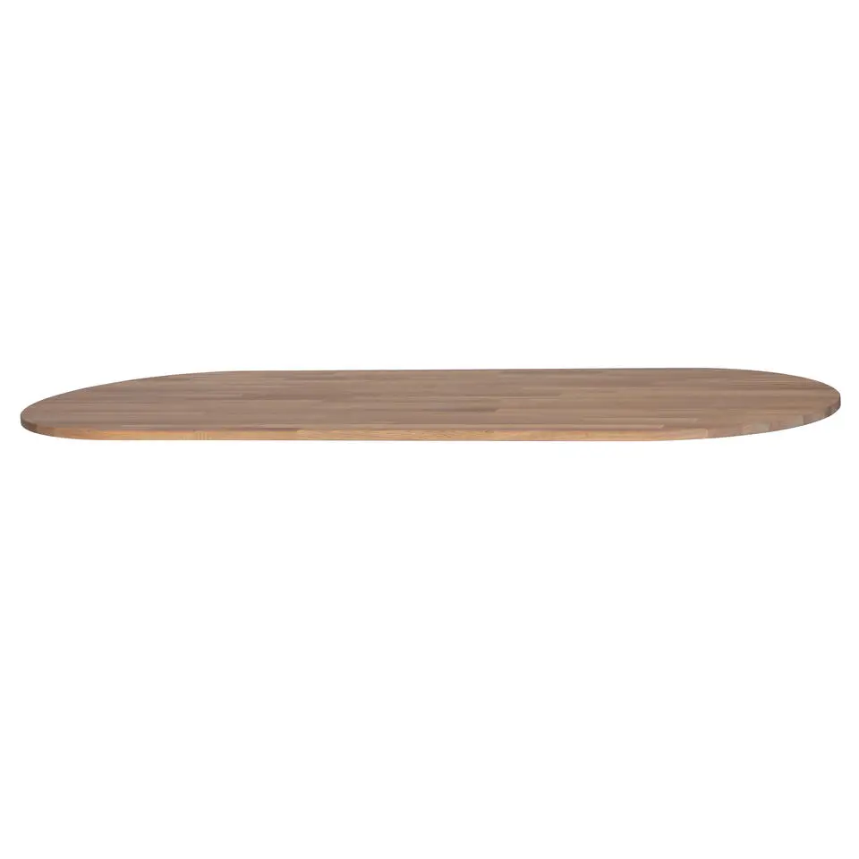 WOOOD Tablo Tafelblad Ovaal - Eiken - Grijze Olie - 220x2,4x90