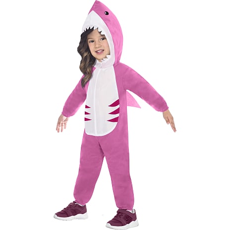 Haj kostume pink - str. 104 cm