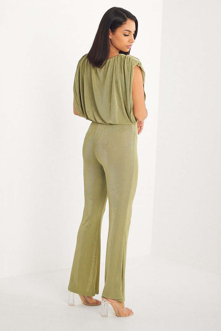 Ensemble 2 pièces top + pantalon kaki
