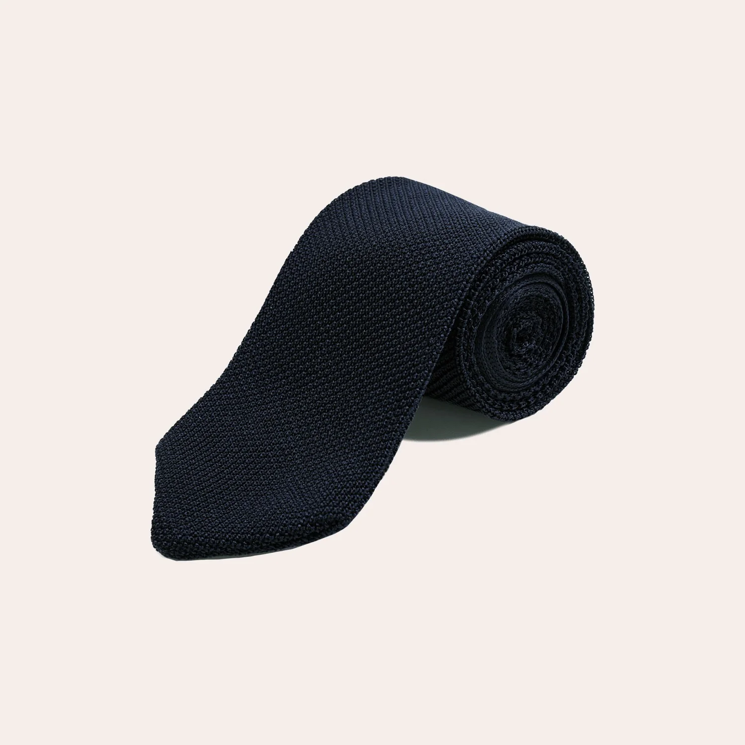 Navy silk grenadine tie