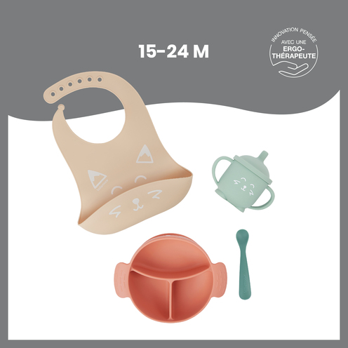 Coffret Repas 15-24 mois 4 pièces LEARN'ISY Renard - BABYMOOV
