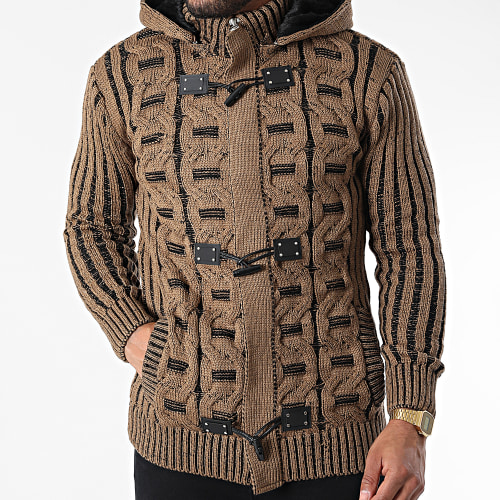 Gilet Zippé Capuche 3010 Camel