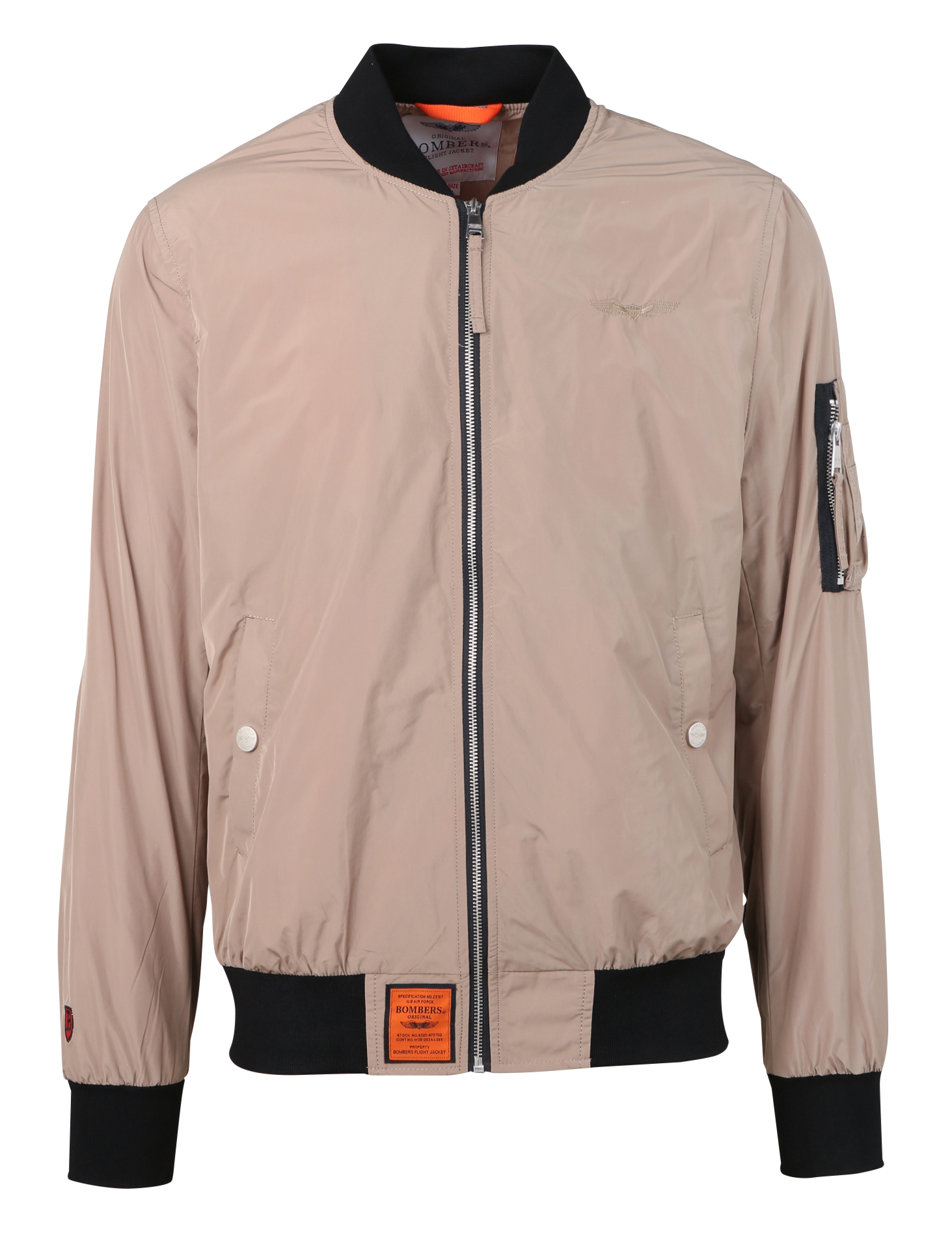 MA1 - Bomber col teddy regular-fit zippé | Beige