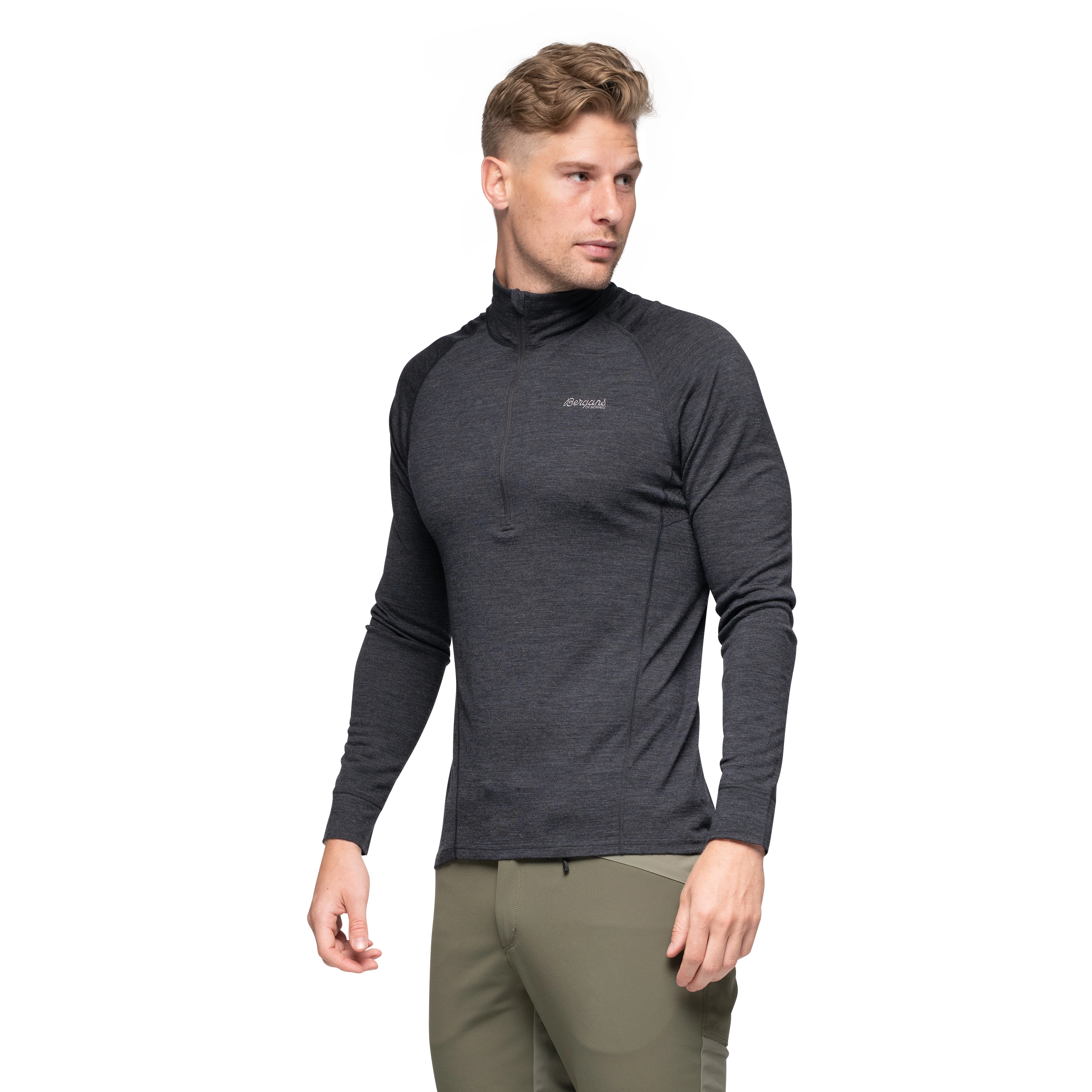 Inner:Pure Half Zip Solid Charcoal
