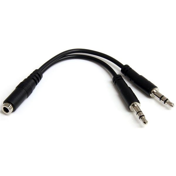 StarTech.com Câble pour séparateur de casque 4 broches de 3,5 mm vers 2 x 3 broches de 3,5 mm - F/M