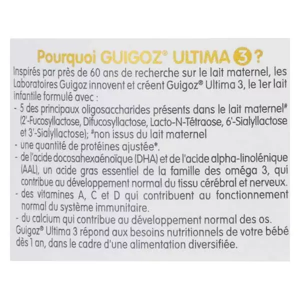 Guigoz Ultima Sinergity 3ème âge Croissance Lait infantile - 780g