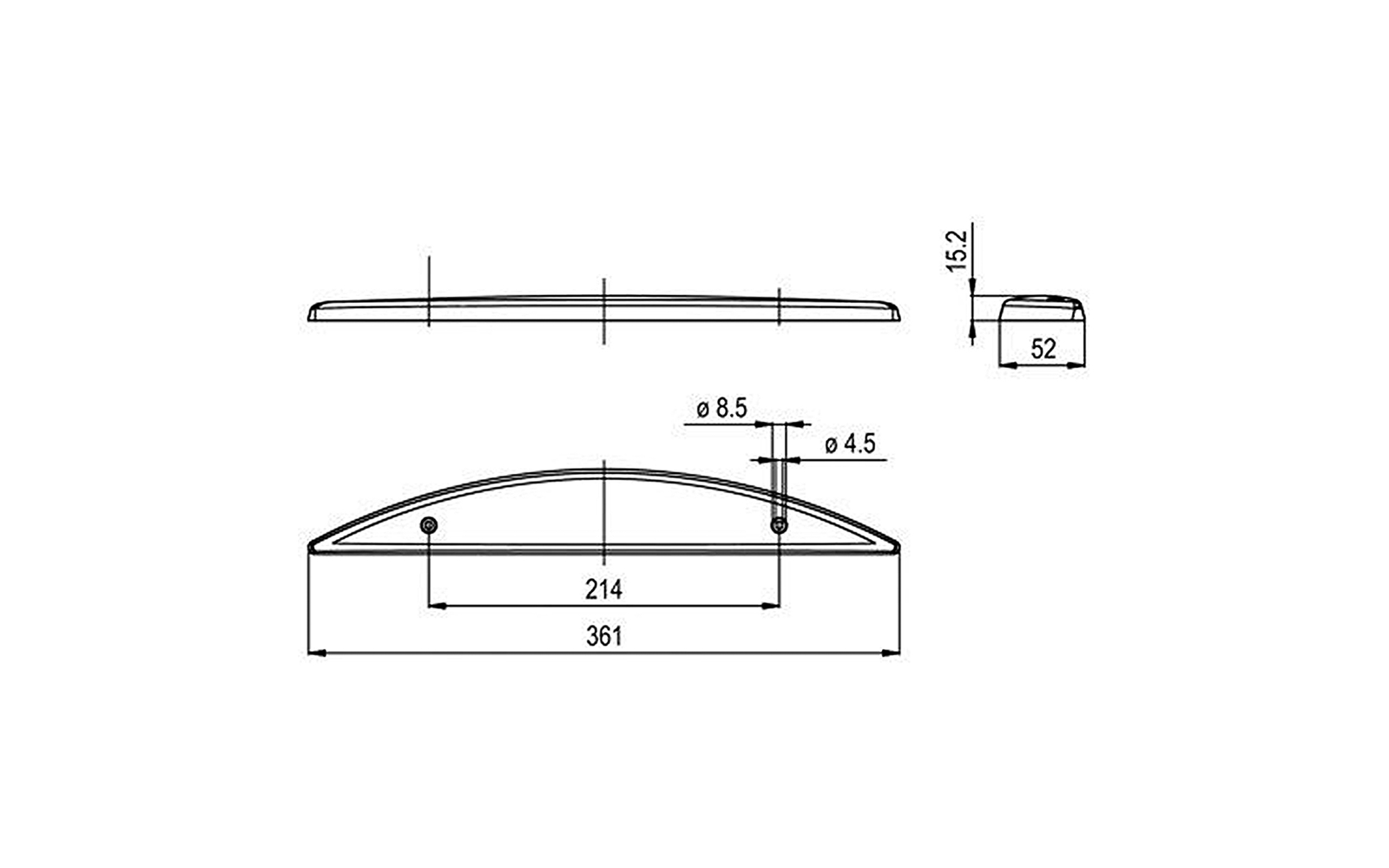 Jokon ZHBL 25 Zusatzbremsleuchte 12 V transparent