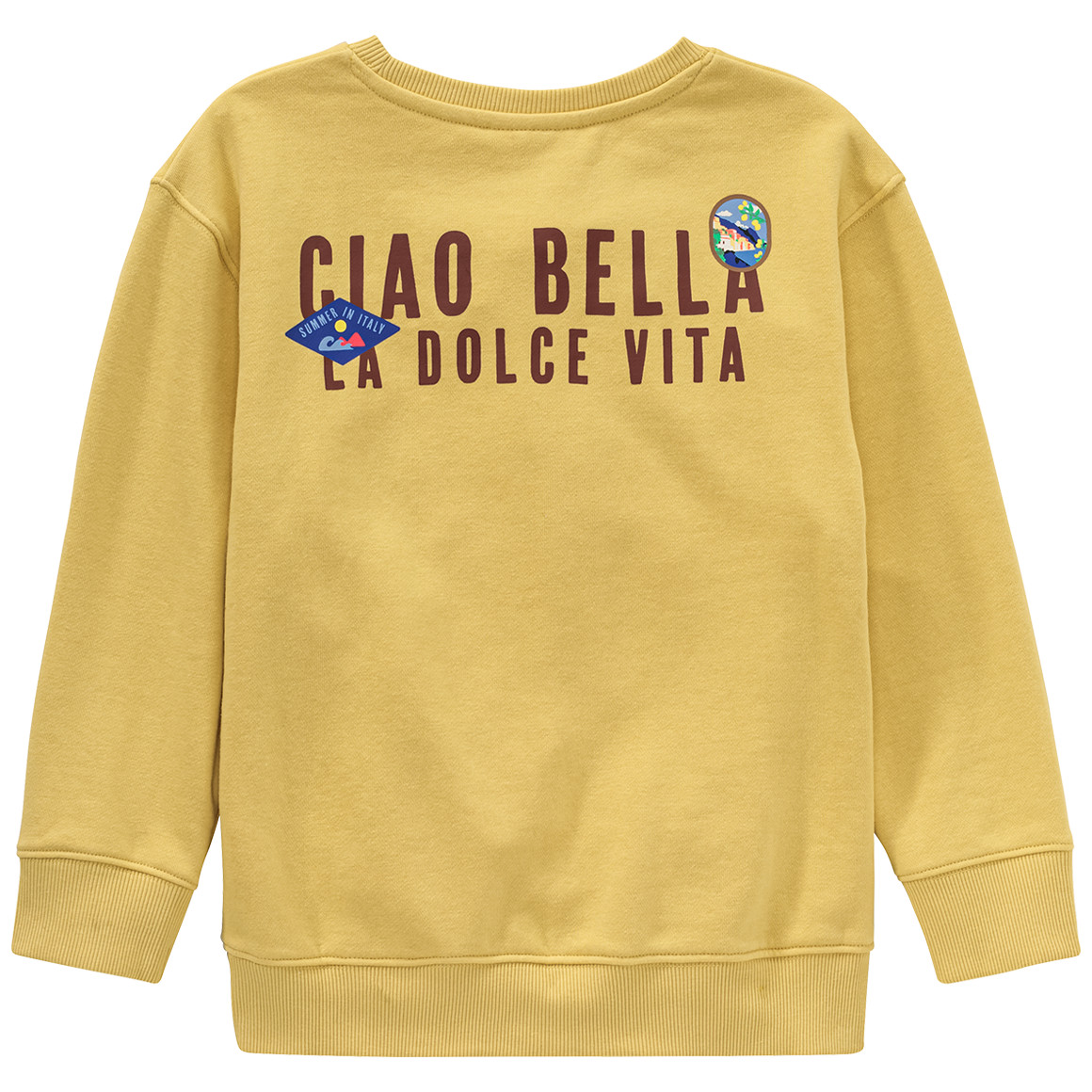 Jonas Nielsen Jungen Sweatshirt mit Backprint gelb
