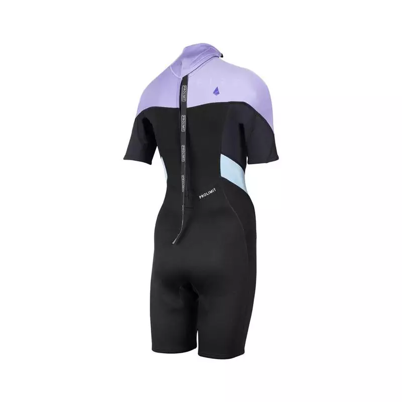 Combinaison shorty femme PROLIMIT Fire Backzip 2/2 Q-lining FL Lavender/Black