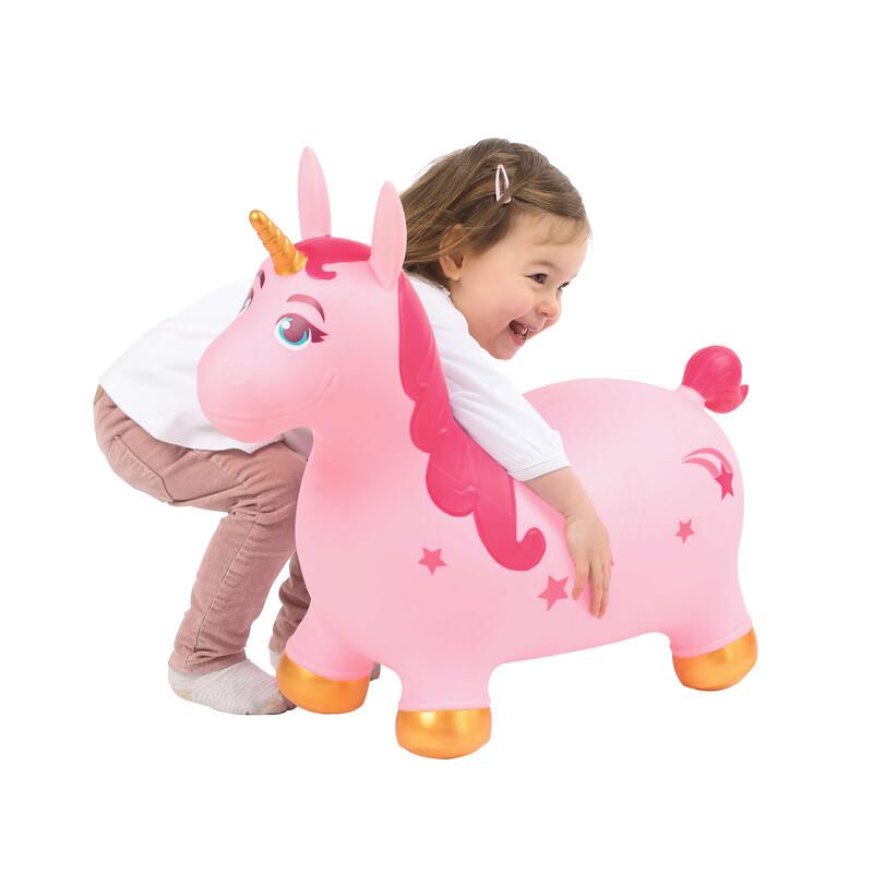 Ballon sauteur licorne magique - Rose -