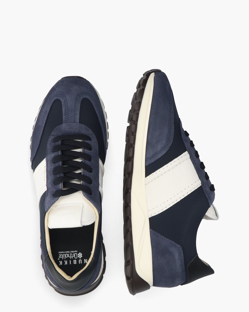 Nubikk Glen Hendrix Donkerblauw/Wit Herensneakers